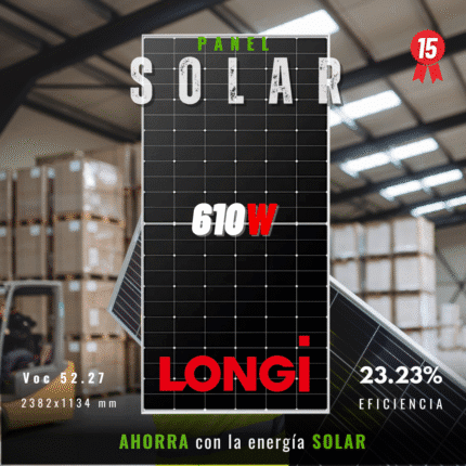 PANEL SOLAR 610W BIFACIAL LONGi