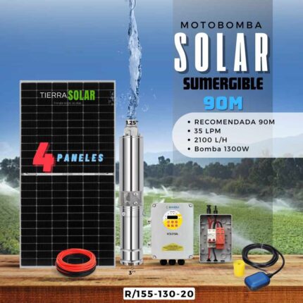 BOMBA SUMERGIBLE SOLAR 90 METROS