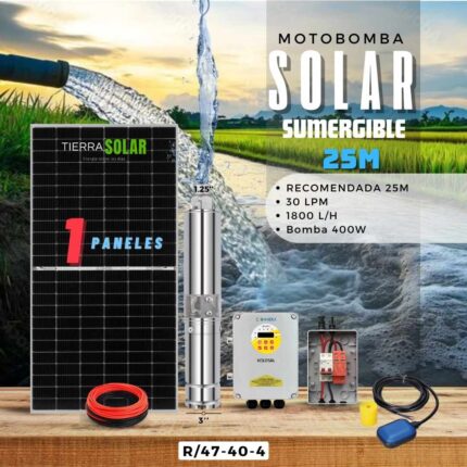 BOMBA SUMERGIBLE SOLAR 25 METROS