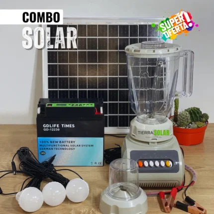 Combo Solar Licuadora + 3 bombillos