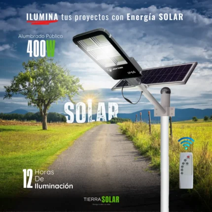 LAMPARA SOLAR 400W Alumbrado publico JORTAN