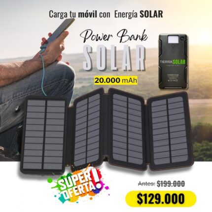 Power Bank Solar 20.000 mAh