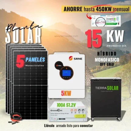 KIT SOLAR 15KW DIA 110V
