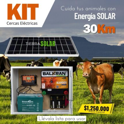 KIT CERCA ELECTRICA SOLAR 30KM