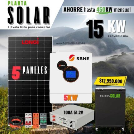 KIT SOLAR 15KW DIA 110V
