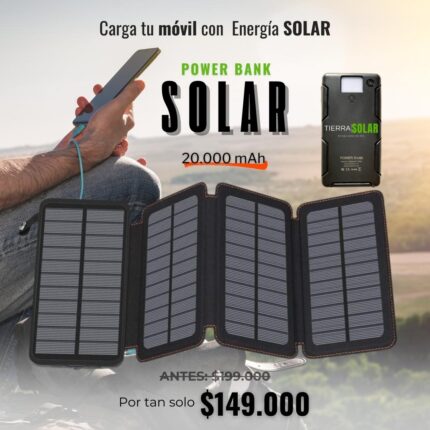 Power Bank Solar 20.000 mAh