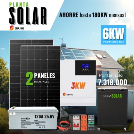 KIT SOLAR 6KW DIA OFF GRID SRNE