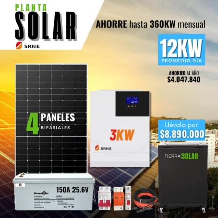 KIT SOLAR 12KW Día - OFF GRID 110V