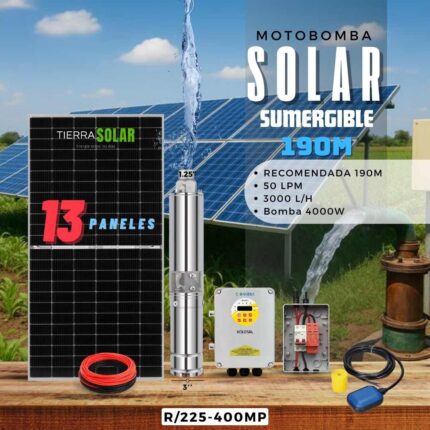 KIT BOMBA SOLAR SUMERGIBLE 190 METROS