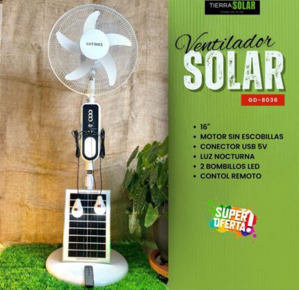VENTILADOR SOLAR 16'' GD-936S