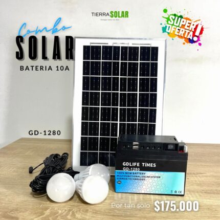 COMBO SOLAR BATERIA 10A GD-1280