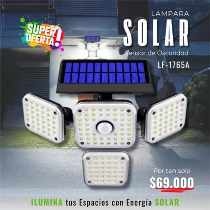 LAMPARA SOLAR SENSOR DE OSCURIDAD LF-1765A