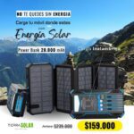 Power Bank Solar 20.000 mAh INALAMBRICA