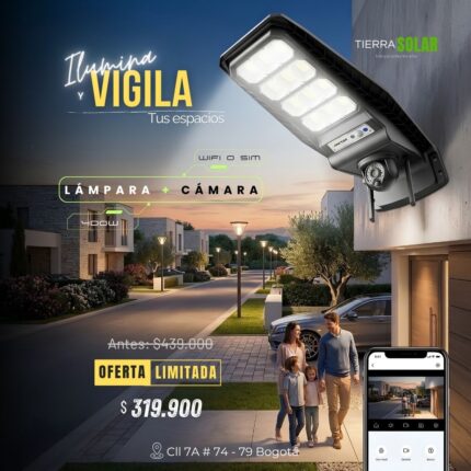 LAMPARA + CAMARA SOLAR 400W